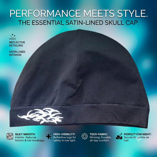Grey Satin-Lined Skull Caps