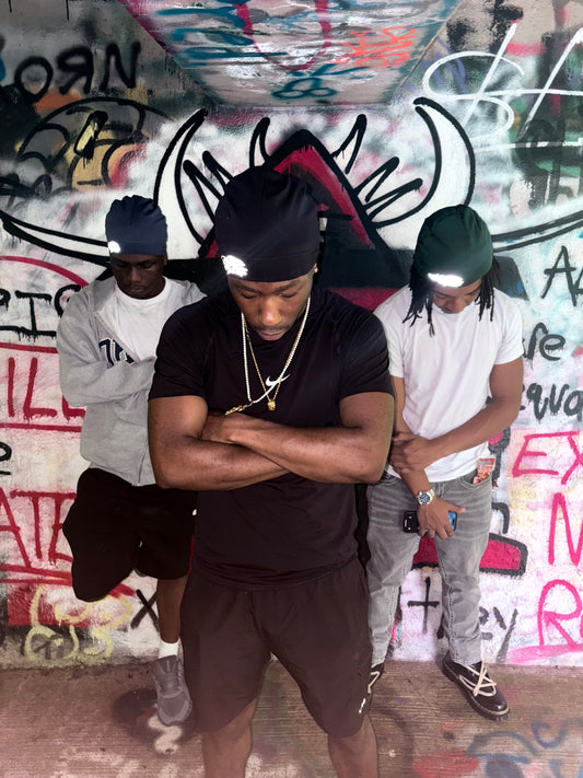 Black Satin-lined Skull Cap